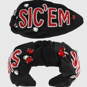 Georgia Bulldog Sic Em Black Headband